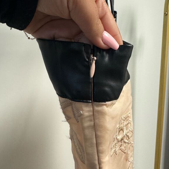 Anthropologie Maeve Square-Neck Lace Mini Dress Size 4 - Picture 5 of 7